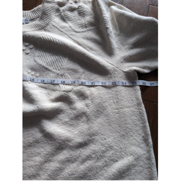 Signature Reitman Cream Bubble/Diamond Knit Bishop Sleeveless Sweater Women 3X - Picture 5 of 7